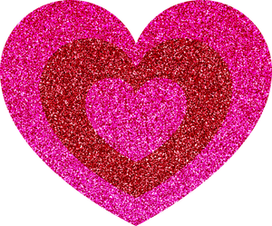 Glitter Y2K Heart Sticker